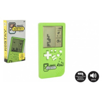 Digitálna hra Padajúce kocky hlavolam plast 7x14cm zelená na batérie so zvukom
