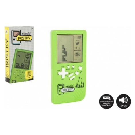 Digitálna hra Padajúce kocky hlavolam plast 7x14cm zelená na batérie so zvukom Teddies