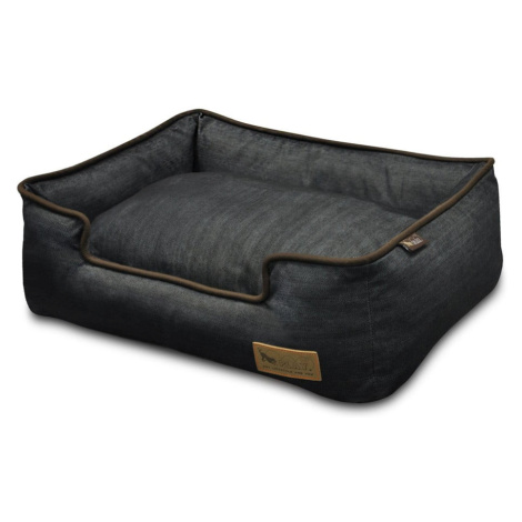 Tmavomodrý pelech pre psa 110x95 cm Lounge Bed Denim Medieval Blue / Dark Chocolate XL – P.L.A.Y