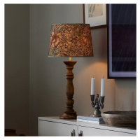 PR Home Lodge stolová lampa drevo/textil kvety