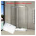 H K - Obdĺžnikový sprchovací kút HARMONY 150x70cm, L/P variant vrátane sprchovej vaničky z liate