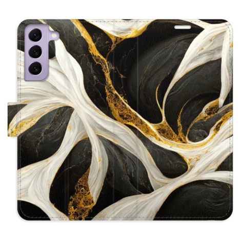 Flipové puzdro iSaprio - BlackGold Marble - Samsung Galaxy S22 5G