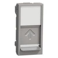 Unica - centrálna doska RJ45 Keystone 1M, Aluminium