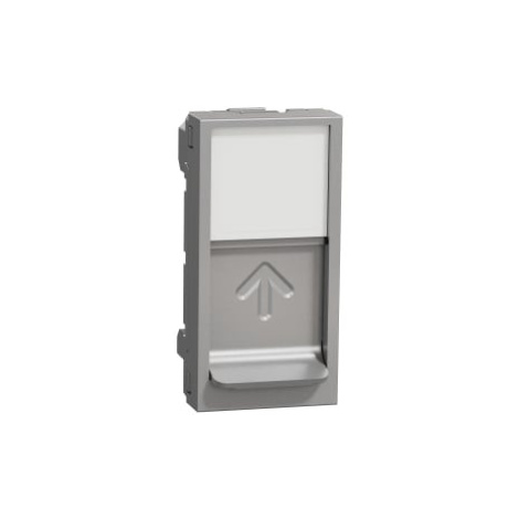 Unica - centrálna doska RJ45 Keystone 1M, Aluminium