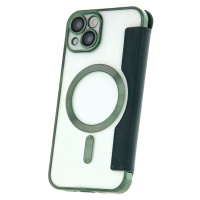 Diárové puzdro na Apple iPhone 12 Smart Chrome Mag zelené