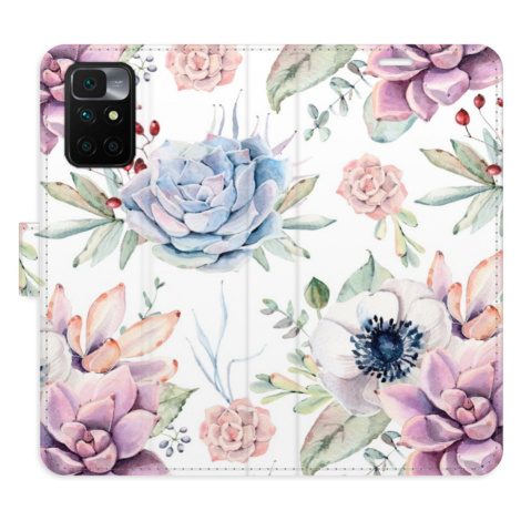 Flipové puzdro iSaprio - Succulents Pattern - Xiaomi Redmi 10