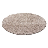Kusový koberec Dream Shaggy 4000 beige kruh Rozmery koberca: 120x120 kruh