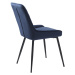 Furniria 26144 Dizajnová jedálenská stolička Dana modrý zamat