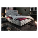 LuxD Dizajnová posteľ Laney 160x200 cm sivý zamat
