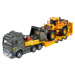 Kamión s nakladačom Volvo Truck & Wheel Loader Majorette 35 cm dĺžka so zvukom a svetlom