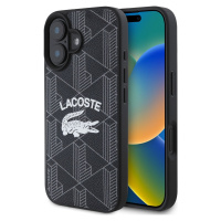 Lacoste Blend Monogram Kryt s MagSafe pre iPhone 16, Čierny