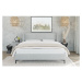 Sivá čalúnená jednolôžková posteľ s roštom 90x200 cm Basti – Ropez