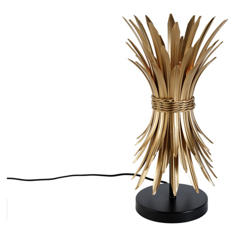 Stolná lampa v štýle Art Deco zlatá - Wesley QAZQA