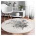 Krémový prateľný okrúhly koberec vhodný pre robotické vysávače ø 80 cm Comfort – Mila Home