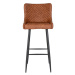 Norddan Dizajnová barová stolička Laurien vintage hnedá
