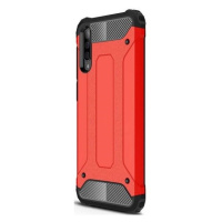 OnePlus 7, plastový zadný kryt, Defender, metalický efekt, červený