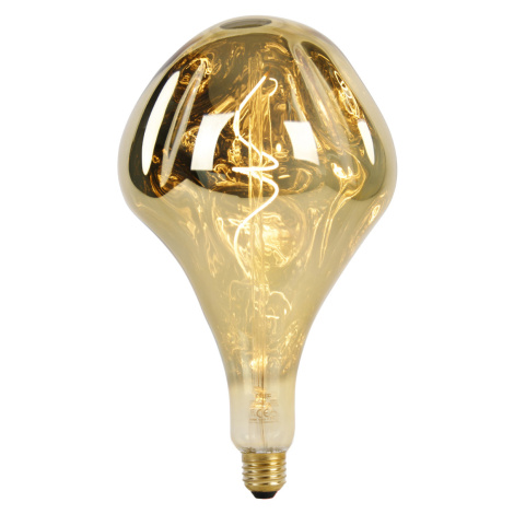 E27 stmievateľná LED lampa G165 zrkadlová zlatá 6W 100 lm 1800K Calex