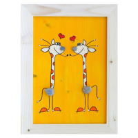 Obr 063 obrázek žirafy žlutý - m - 250x330mm