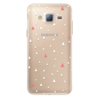Plastové puzdro iSaprio - Abstract Triangles 02 - white - Samsung Galaxy J3 2016