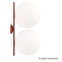 FLOS IC C/W2 Double nástenná lampa červená Ø30 cm