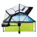 Bazén s krytom a filtráciou Lime pool Exit Toys oceľová konštrukcia 220*150*65 cm zelený od 6 ro