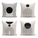 Čierno-béžové obliečky na vankúše v súprave 4 ks 43x43 cm - Minimalist Cushion Covers