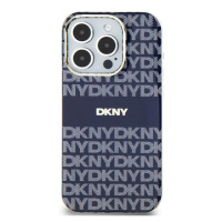 DKNY PC/TPU Repeat Texture Pattern W Stripe MagSafe Apple iPhone 15 DKHMP15SHRHSEB Blue