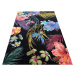 domtextilu.sk Luxusný čierny koberec s motívom exotických kvetov 40983-187474