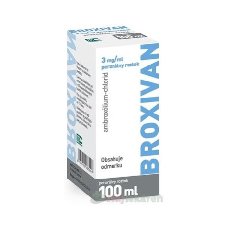 BROXIVAN 3 mg/ml perorálny roztok na vykašliavanie 100 ml