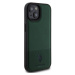 U.S. Polo PU Leather Mesh Pattern Double Horse Zadný Kryt pre iPhone 15 Green