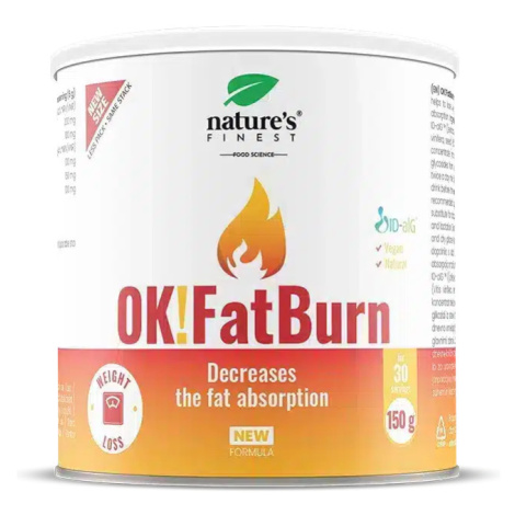 Nature's Finest OK!FatBurn | ID-alG mořská řasa pro zpracování sacharidů a tuků | L‑karnitin, L‑