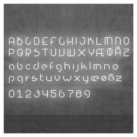 Artemide Alphabet of Light malé písmeno na stenu h
