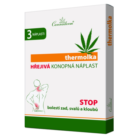 CANNADERM thermolka Hrejivá konopná náplasť 3 ks