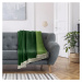 Zelená deka s prímesou bavlny AmeliaHome Franse, 150 x 200 cm