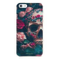 Odolné silikónové puzdro iSaprio - Skull in Roses - iPhone 5/5S/SE
