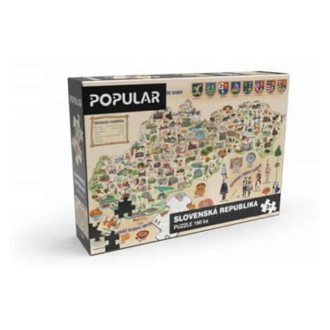 Puzzle - Mapa Slovenska, 160 ks