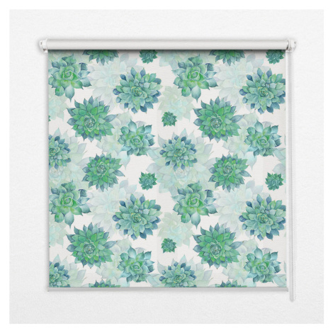 TULUP VNÚTORNÁ roleta - okenná roleta - roleta - 70x140 cm - Zelené kvety