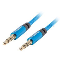 LANBERG Minijack 3.5mm M/M 3 PIN kábel 1m, modrý