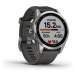 Garmin fenix 7S Glass Silver / Graphite Silicone Band