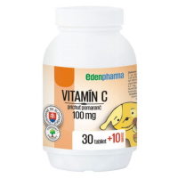 EDENPHARMA Vitamín C 100 mg príchuť pomaranč tablety 30 + 10 ZADARMO