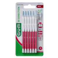 GUM Bi-direction ultra medzizubná kefka 1,2 mm ružová 6 ks