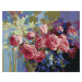 Maľovanie podľa čísel - RUŽOVÉ RUŽE Rámovanie: bez rámu a bez vypnutia plátna, Rozmer: 40x50 cm