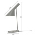 Dizajnová stolová lampa Louis Poulsen AJ sivá