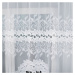 Biela žakarová záclona BASTIA 300x130 cm