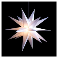 LED hviezda do exteriéru, 18-cípa, biela, Ø 55 cm