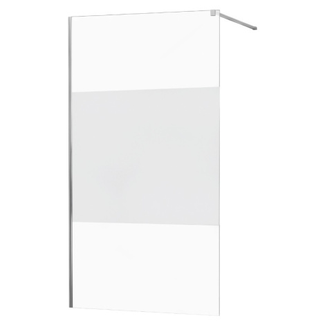 MEXEN/S - KIOTO Sprchová zástena WALK-IN 090x200 cm 8 mm, chróm, Transparent / matné sklo 800-09