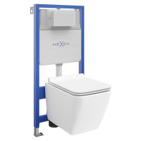 MEXEN/S - WC predstenová inštalačná sada Fenix XS-F s misou WC Vega + sedátko softclose, biela 6