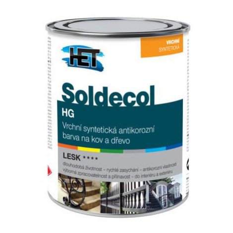 HET Syntetická antikorózna farba Soldecol HG 2880 Hnedý palisander 0,75l 440270001