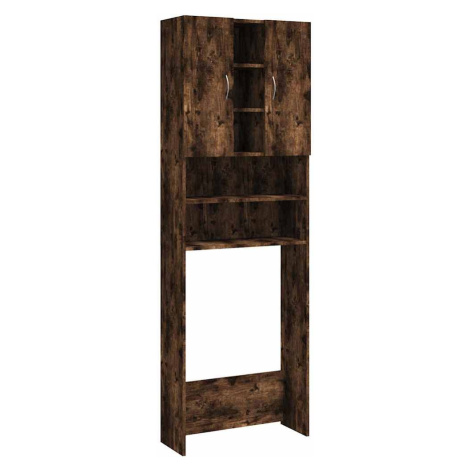 vidaXL Skrinka na práčku dymový dub 64x25,5x190 cm