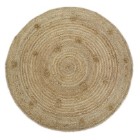 Prírodný ručne vyrobený jutový koberec Nattiot Siska, ø 140 cm
